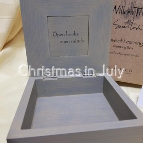 Willow Tree Susan Lordi Love of Learning School Teacher Student Memory Box 26633 - Picture 2 of 3